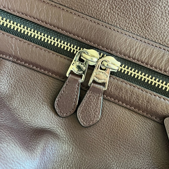 Coach Voyager 52 sport calf travel bag 2 way w/ strap nickel oxblood burgundy - Picture 7 of 13